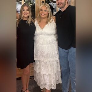 Arula Tiered White Eyelet Dress